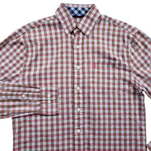 Johnnie O Hangin Out Shirt Mens Small Plaid Long Sleeve